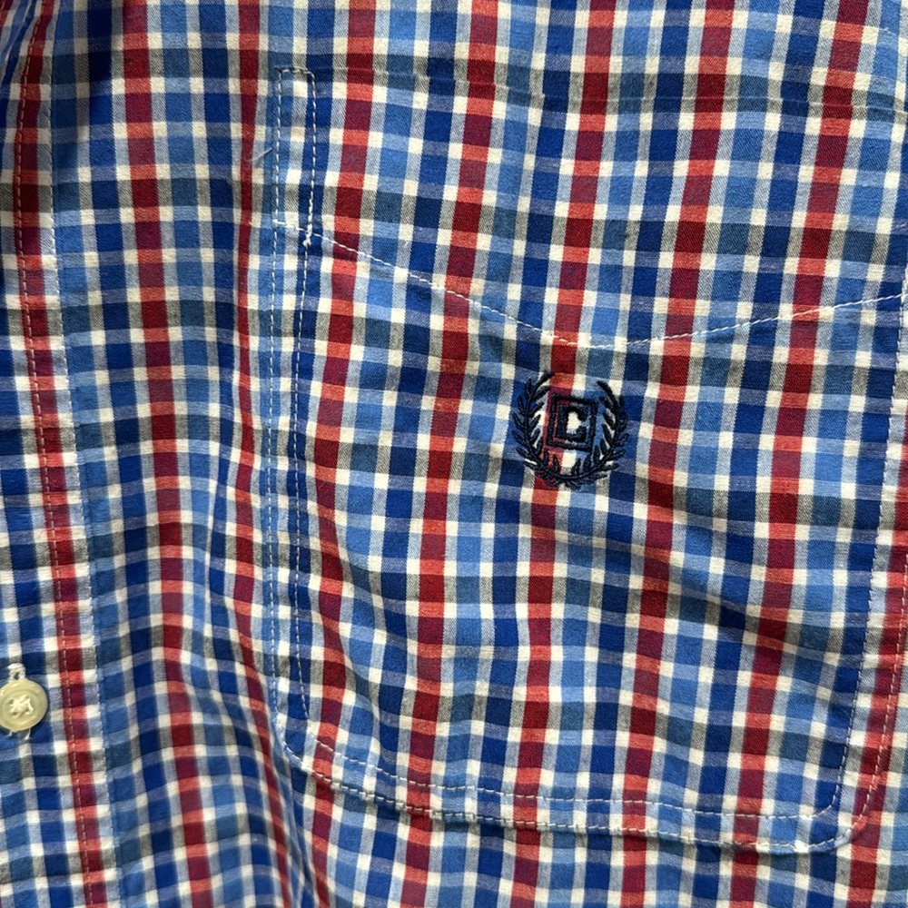 Chaps Button Down Red & Blue 2XB - Picture 2 of 5